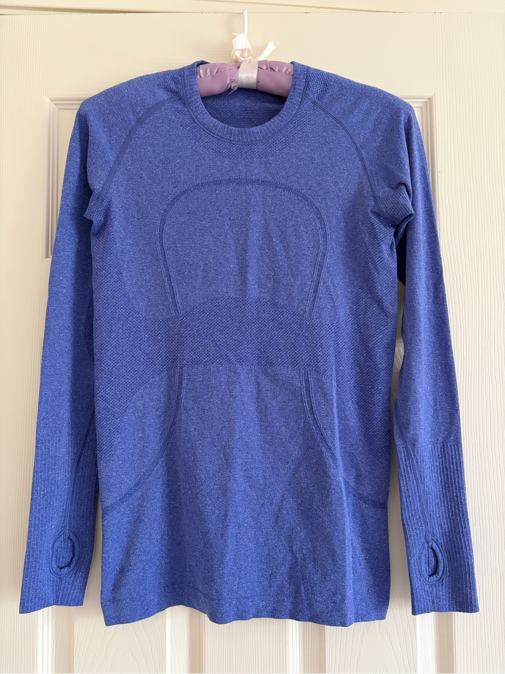 Lululemon Swiftly Long Sleeve Athletic Top in Heathered Blue Women Size 6